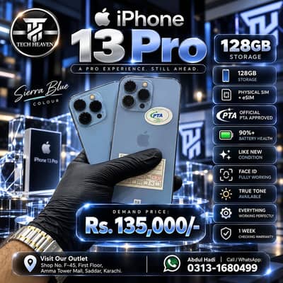 iPhone 13 Pro | 128 GB | Official PTA Approved | Sierra Blue