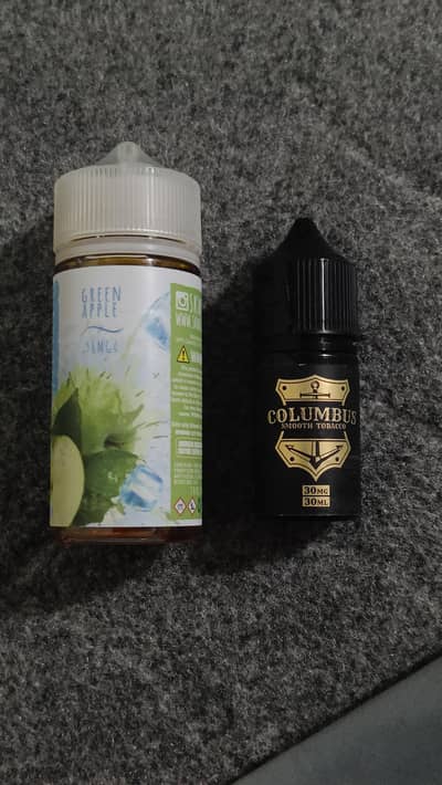 Selling both E juice's as package Green apple, Mega Smooth Tobacco