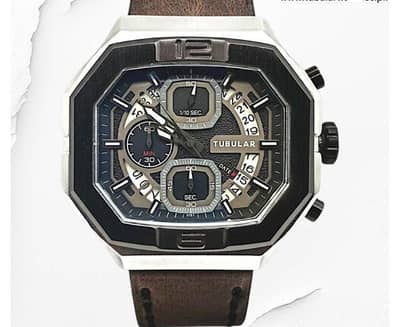 Premium Octagonal Dial Chronograph Watch ⌚