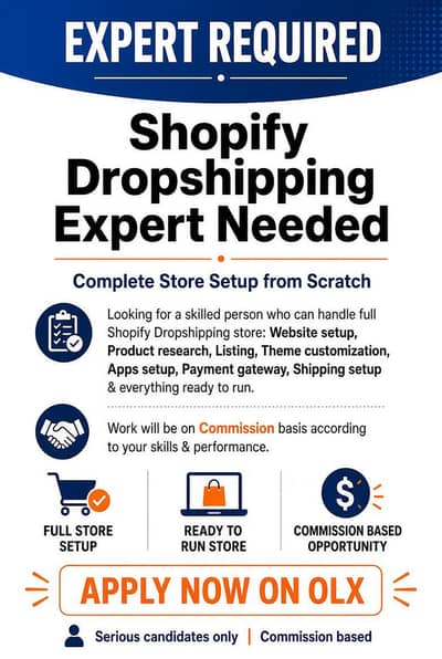 Shopify Dropshipping Expert Required