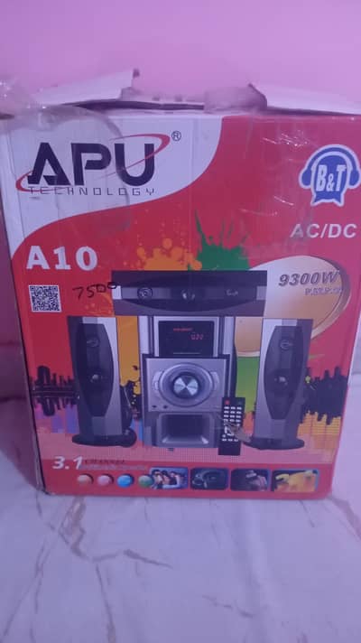 APU A10 3.1 Multimedia Speaker System AC/DC Battery Urgent Sale