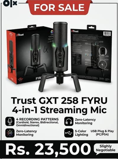 Trust GXT 258 Fyru 4-in-1 USB Streaming Microphone