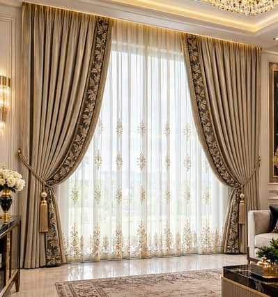 luxury and fancy curtains  Kaleem furniture as curtains studio