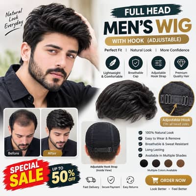 Hooks full Adjustment hair wig