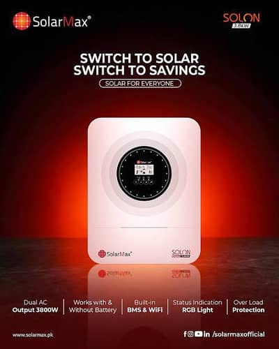 solar max inverter solon 4kv brand new condition just 4 month use