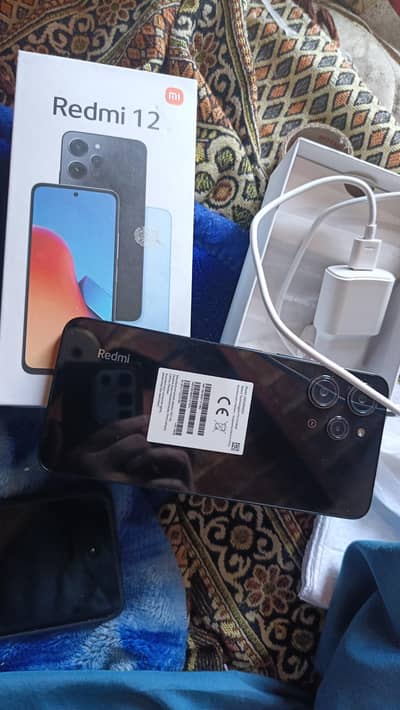 Redmi 12 8GB+4GB 128GB بلیک کلر فل باکس 10/10 کنڈیشن