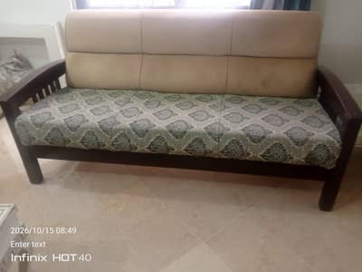 wooden sofa