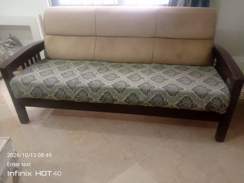 5 seater wooden sofa 0