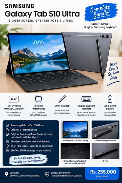 Samsung Galaxy Tab S10 Ultra – 12GB/256GB S Pen Keyboard