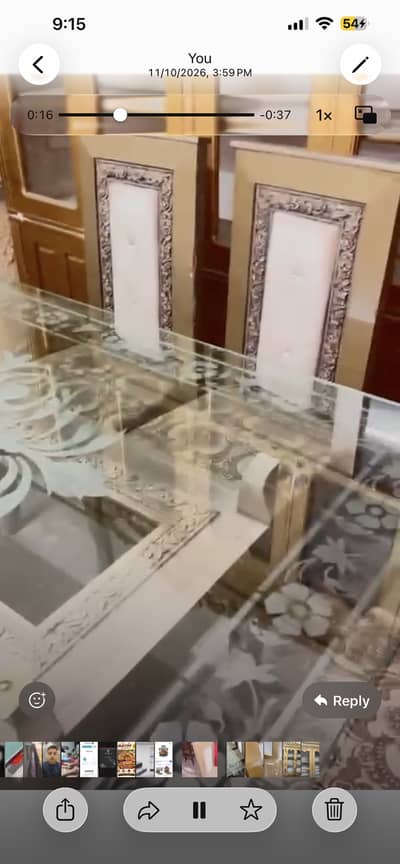 Ready to pickup 6 chairs mirror table dinning