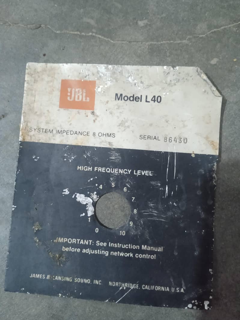 JBL Model L40 with network 6