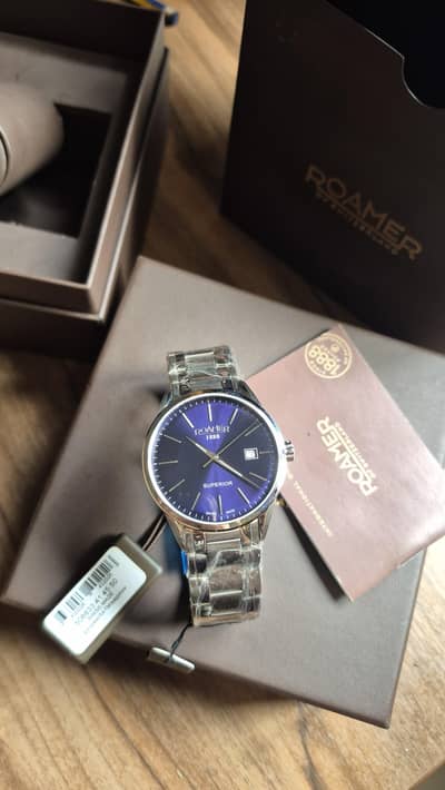 Roamer Superior 3H – Sunray Blue Dial, Sapphire crystal / (NOS) unworn