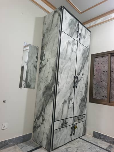 2 Door Wardrobe with Heavy Metal Frame