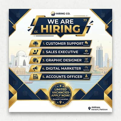 We Are Hiring – Multiple Departments, Limited Vacancies – Apply Now