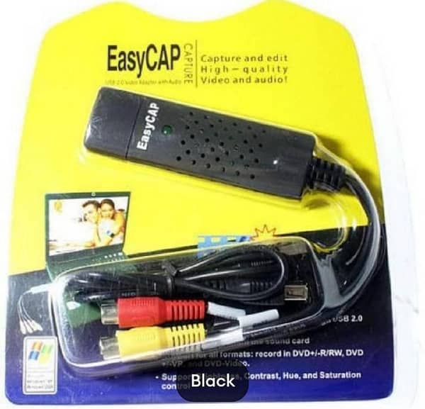 T  Easycap USB 2.0 Easy Cap Video TV DVD VHS DVR Capture Adapter Easier Cap USB Video Capture Device Support Win10