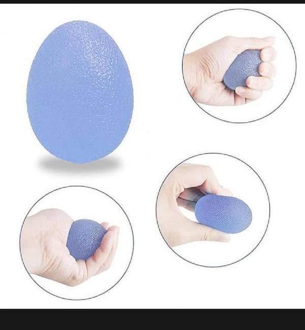 T   Silicone Egg Massage Hand Gripper Strengths Stress Relief Power Ball Forearm Finger Exercise Fitness Accessories