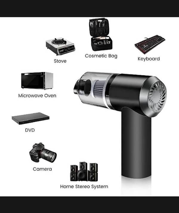 T  SLOPEHILL 3 in 1 Car Mini Vacuum Cleaner with Blower Wireless Portable Rechargeable Handheld High Power Suction Vacuum Cleaning Machine for Home Car Computer Keyboard Cordless Air Blowing Dusting
