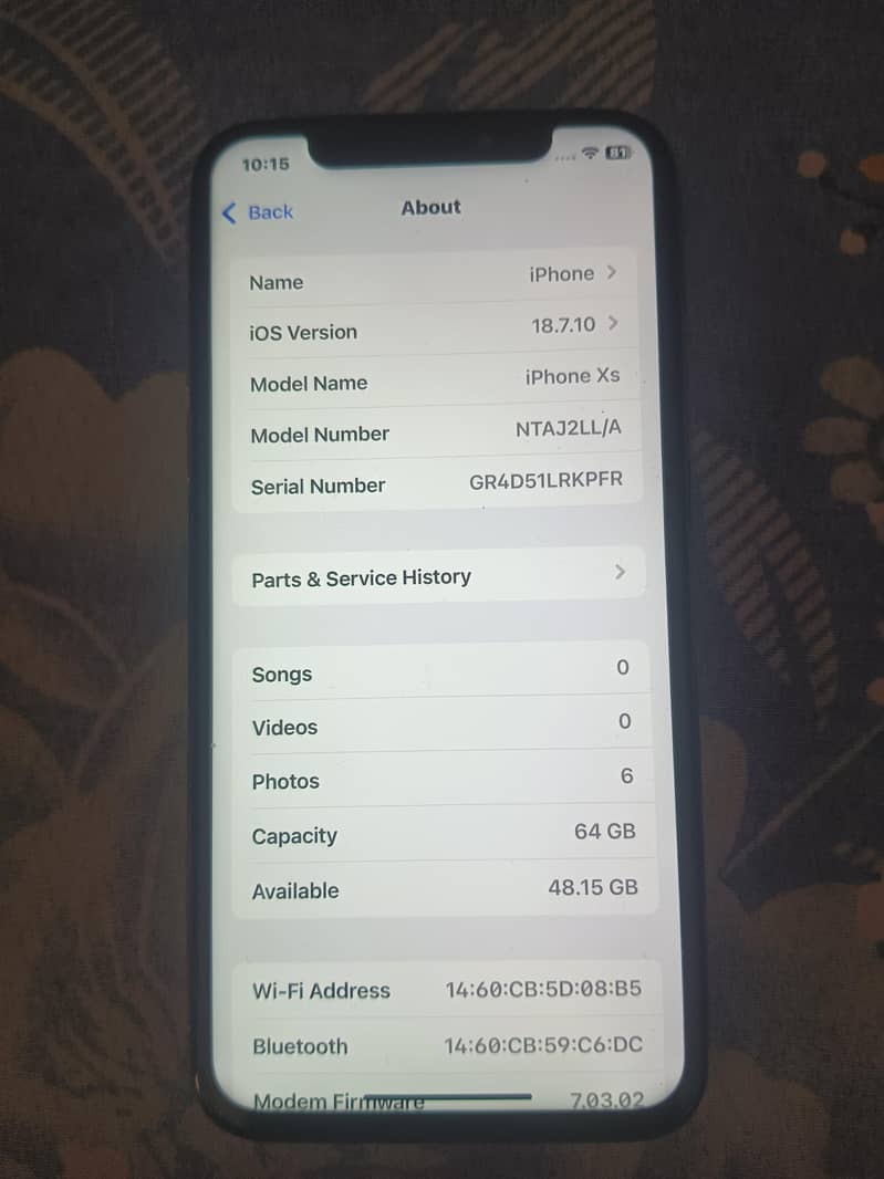 Apple iPhone xs 7
