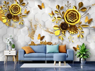 3D customized Wallpaper | Room wallpaper | 3d Wallpaper | Canvas Sheet