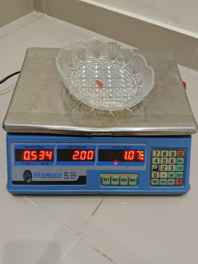 Digital Weighing Machine 35KG – Sakura Price Computing Scale B-17 ISB