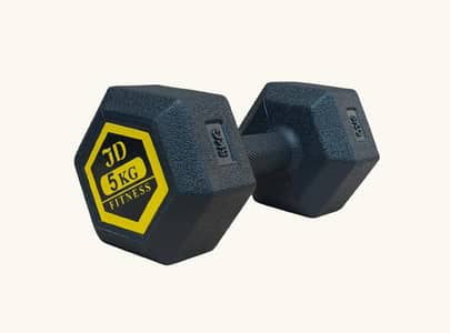 JD Fitness Hex Dumbbells – PVC Coated | Gym & Home Workout Weights