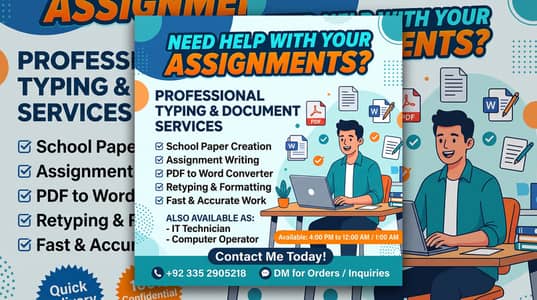 Computer Operator, IT Services & Academic Assignment Typing