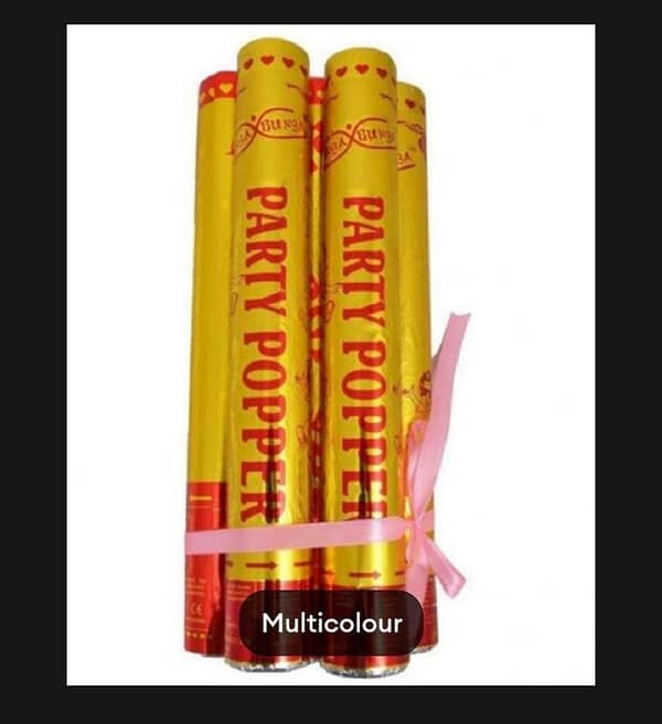 T  Pack of 3 - Party Poppers Large - Party Birthday Celebration and Party