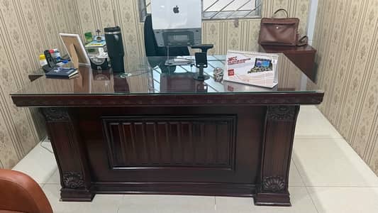 Office table , pure wood , with or without Glass top