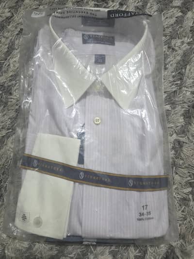 Stafford Signature Original Shirt size 17 New Unworn 0330-4909999