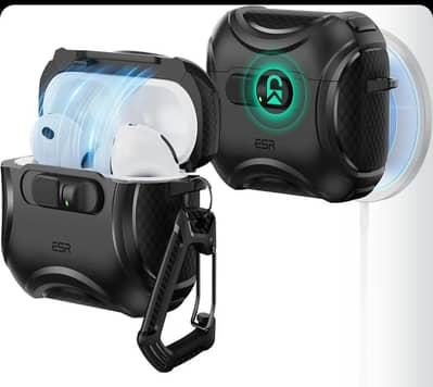 AirPods Pro 3 ESR Cyber FlickLock Magnetic Case – Black