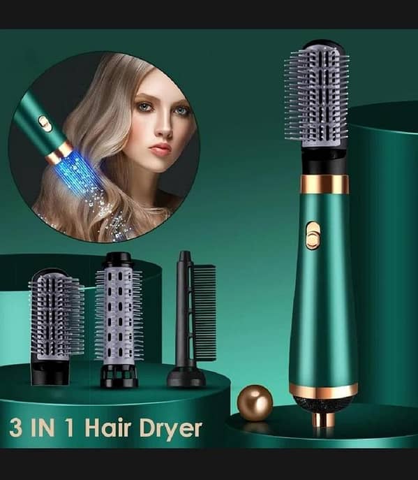 T  3 IN 1 Hair Dryer Hot Air Brush 1200w Hair Curler Straightener Comb Curls Hair Styling Tools Electric Ion Dryer Brush