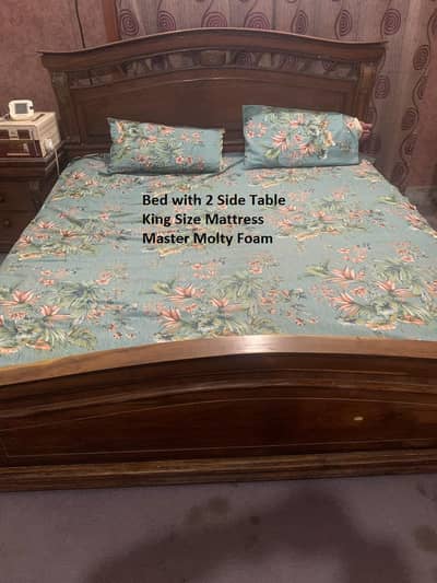 Furniture Bed set with mattress dressing table