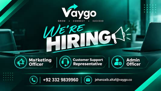Marketing Officer and Customer Support Representative Jobs in Vaygo Co