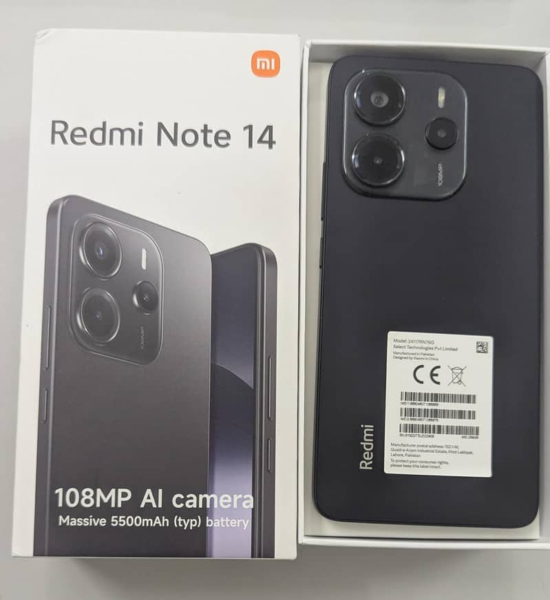 Redmi Note 14 8GB RAM 256GB Storage | Complete Box & Charger 0