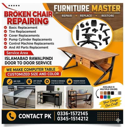 office chair repair Islamabad Rawalpindi 0336-1572145