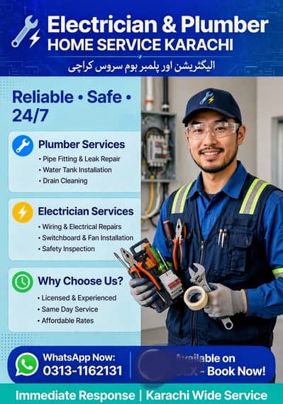 Electrician and plumber