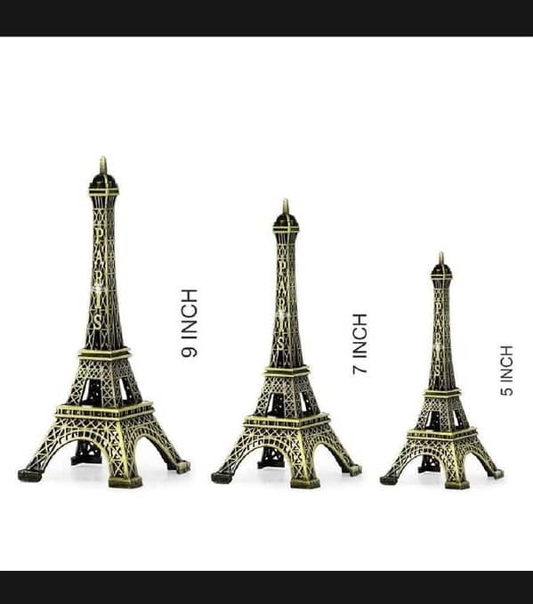 T  Metal Eiffel  5 inch Figurine Metal Paris Eiffel Tower Metal Craft Famous Landmark Building Metal Statue For Gift & Home