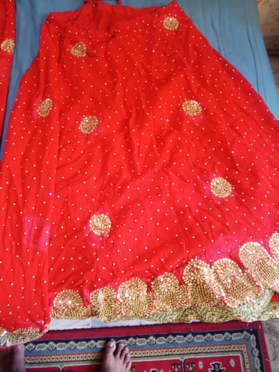 bridal lehenga with jewellery