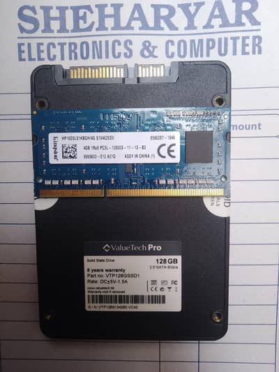 4gb Ram DDR3 + 128gb SSD For Sell