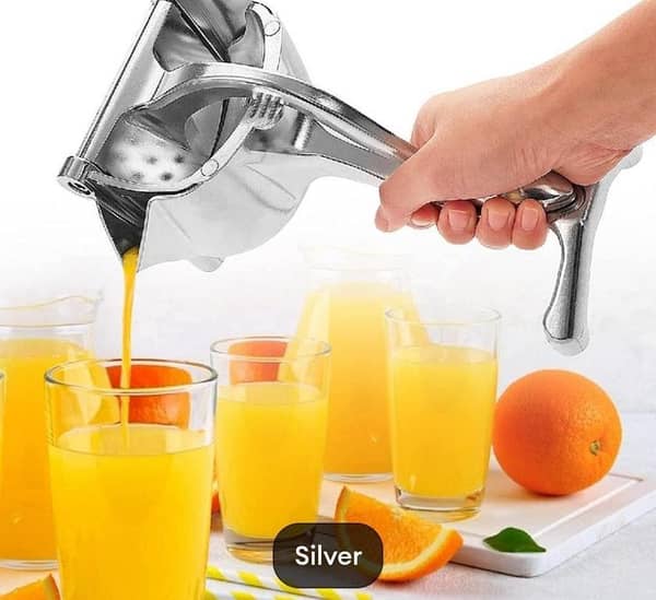 T   Imported Fruit Press Orange Juice Squeezer, Manual Fruit Squeezer, Handheld Lemon Lime Squeezer, Heavy Duty Aluminum Metal, High Juice Yield for Pomegranate Watermelon Grapefruit 720 Gram