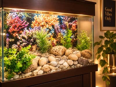 Fish equrium customer build with cabinet