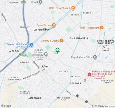 One Kanal Residential Plot For Sale In DHA Phase 6 Lahore, Block C