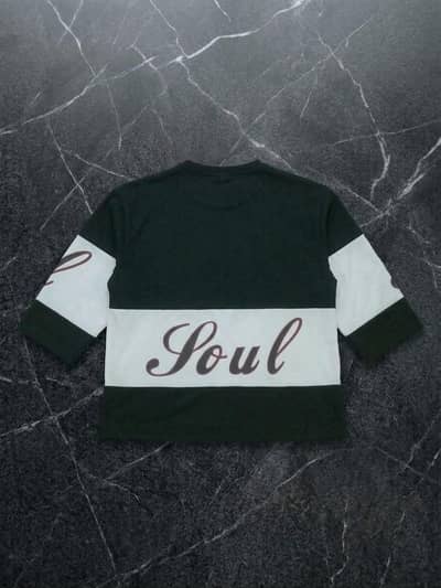Unisex "Soul" Colorblock Oversized Streetwear Top | Black & White