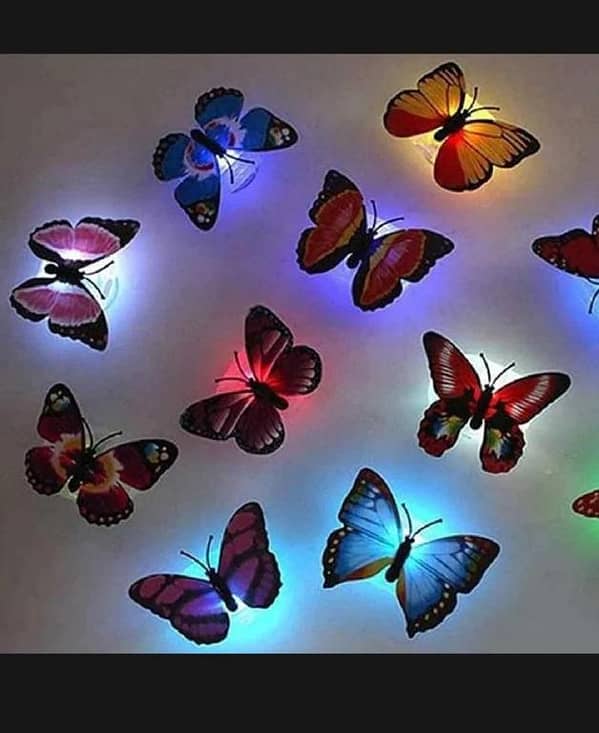 T   8Pcs LED Butterfly Wall Sticker