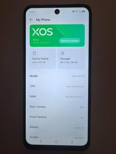 Infinix hot 60i 8/256