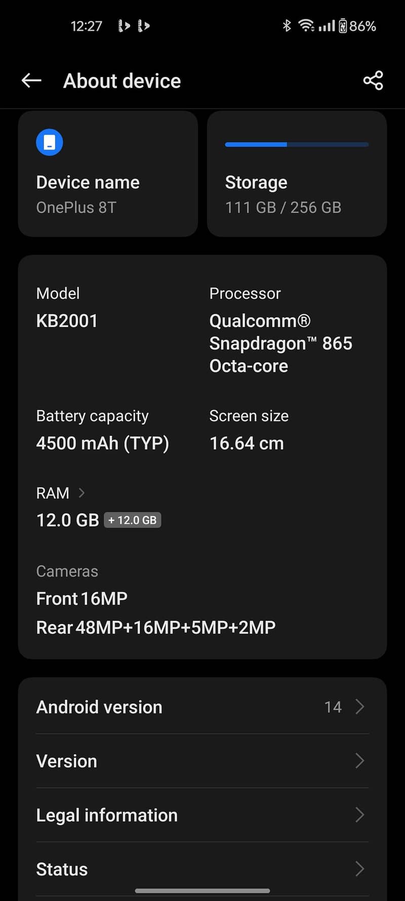 One Plus 8T 6