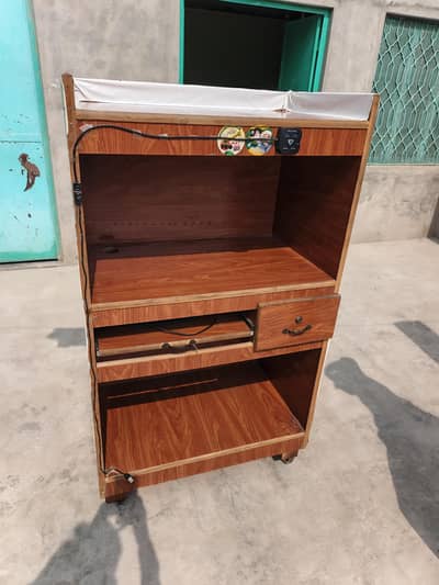Wooden Computer Trolley / Shop Counter Table For Sale!