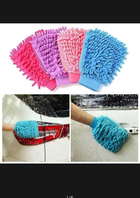 T  Super Mitt Microfiber Car Wash Washing Cleaning Gloves Car Washer Rubber Gloves