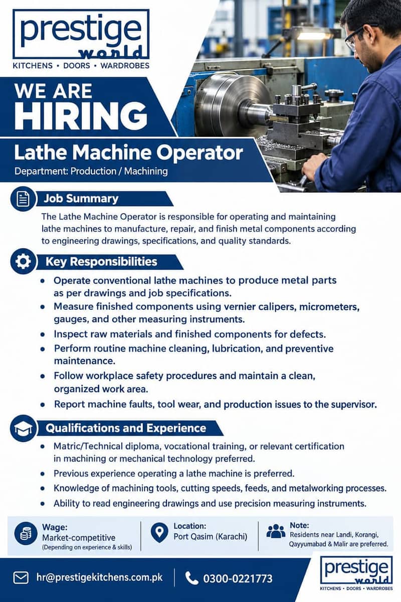 Lathe Machine Operator 0