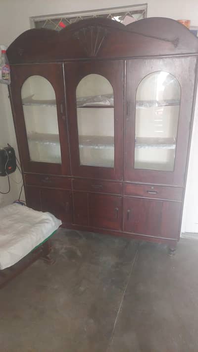 Wooden Showcase Used around 6ft tall